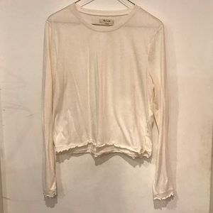 Madewell crop long sleeve top